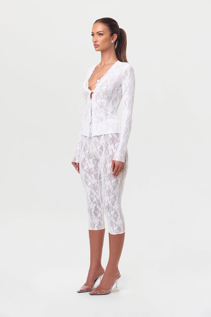 Stretch Lace Cardigan Top
