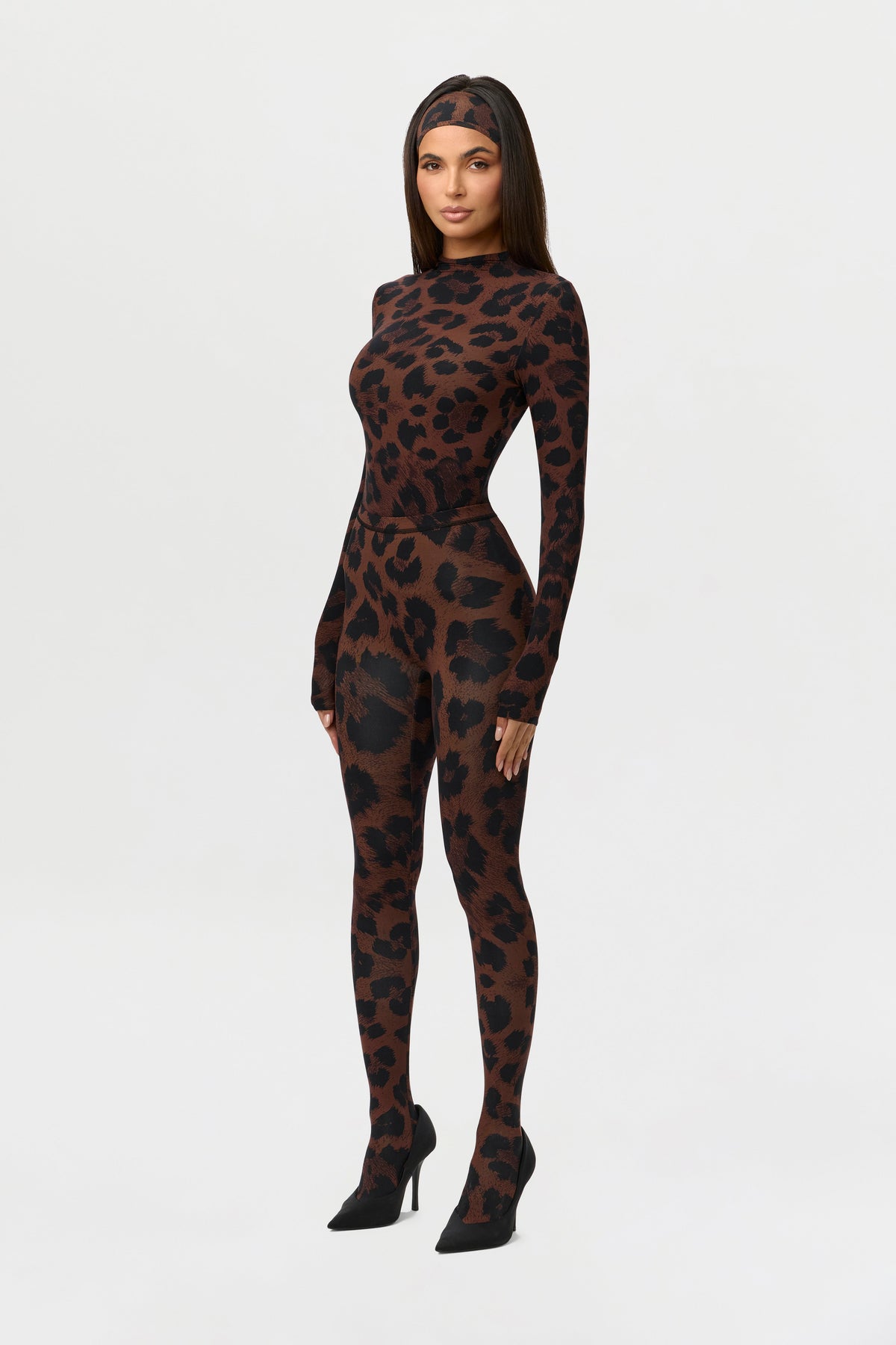 Naked Print Mock Neck Top