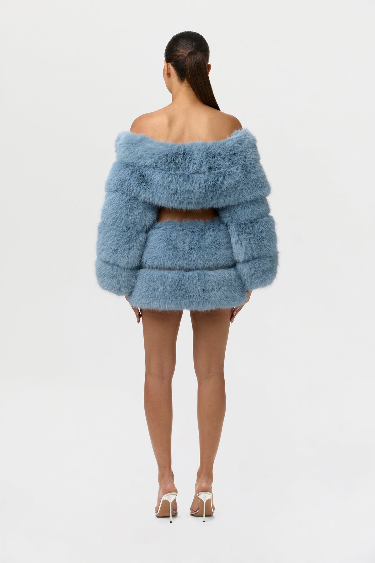 Faux Fur Off-Shoulder Pelted Top