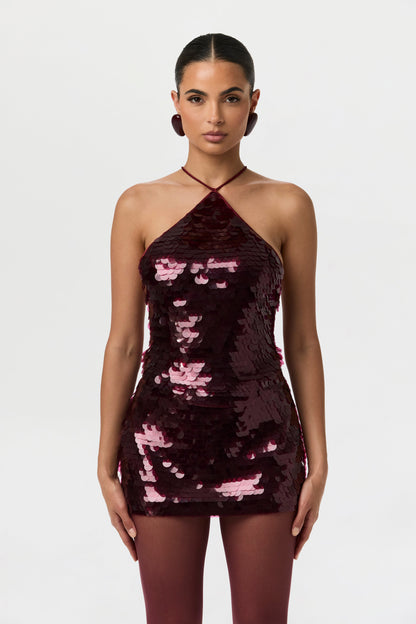 Sequin High Waist Mini Skirt