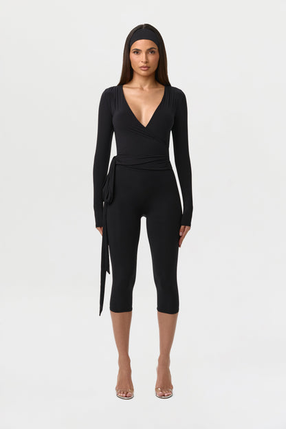 Naked Wrap V-Neck Top