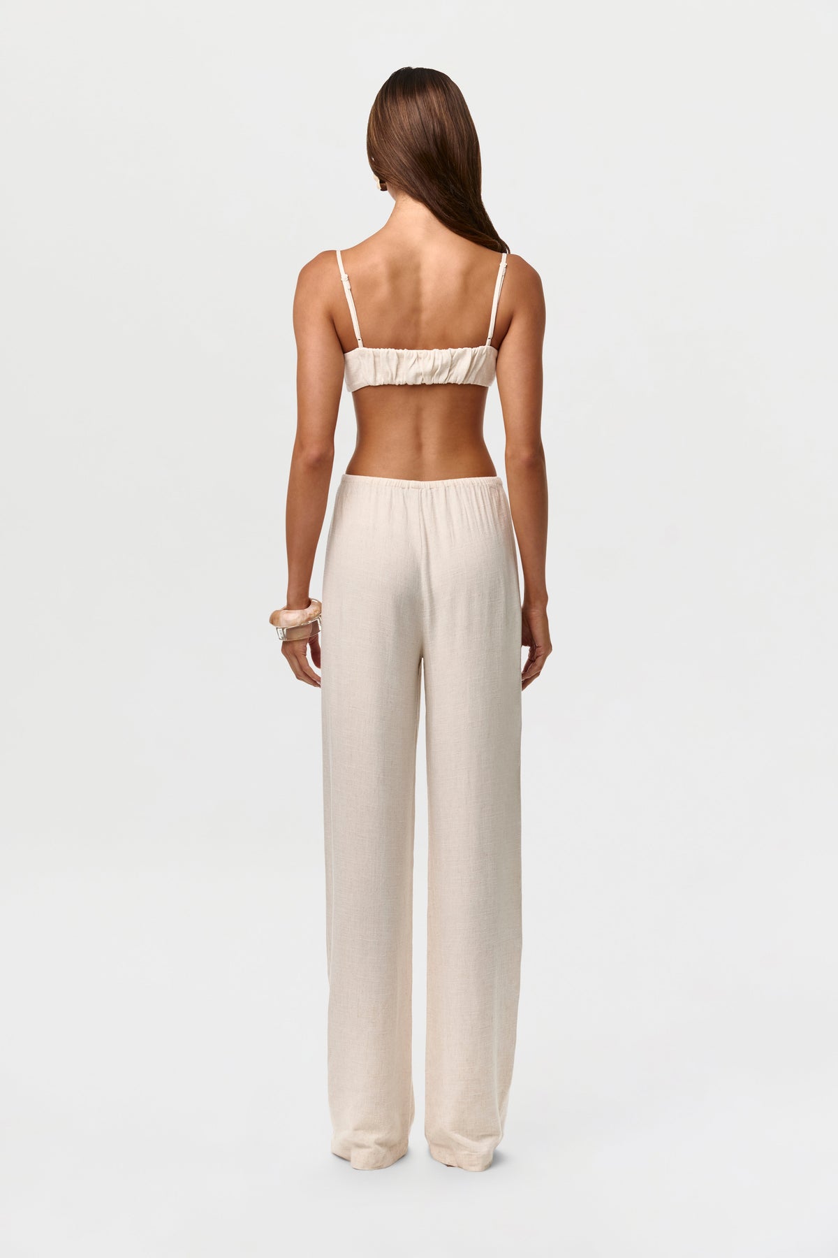 Linen Button Lounge Pants Petite