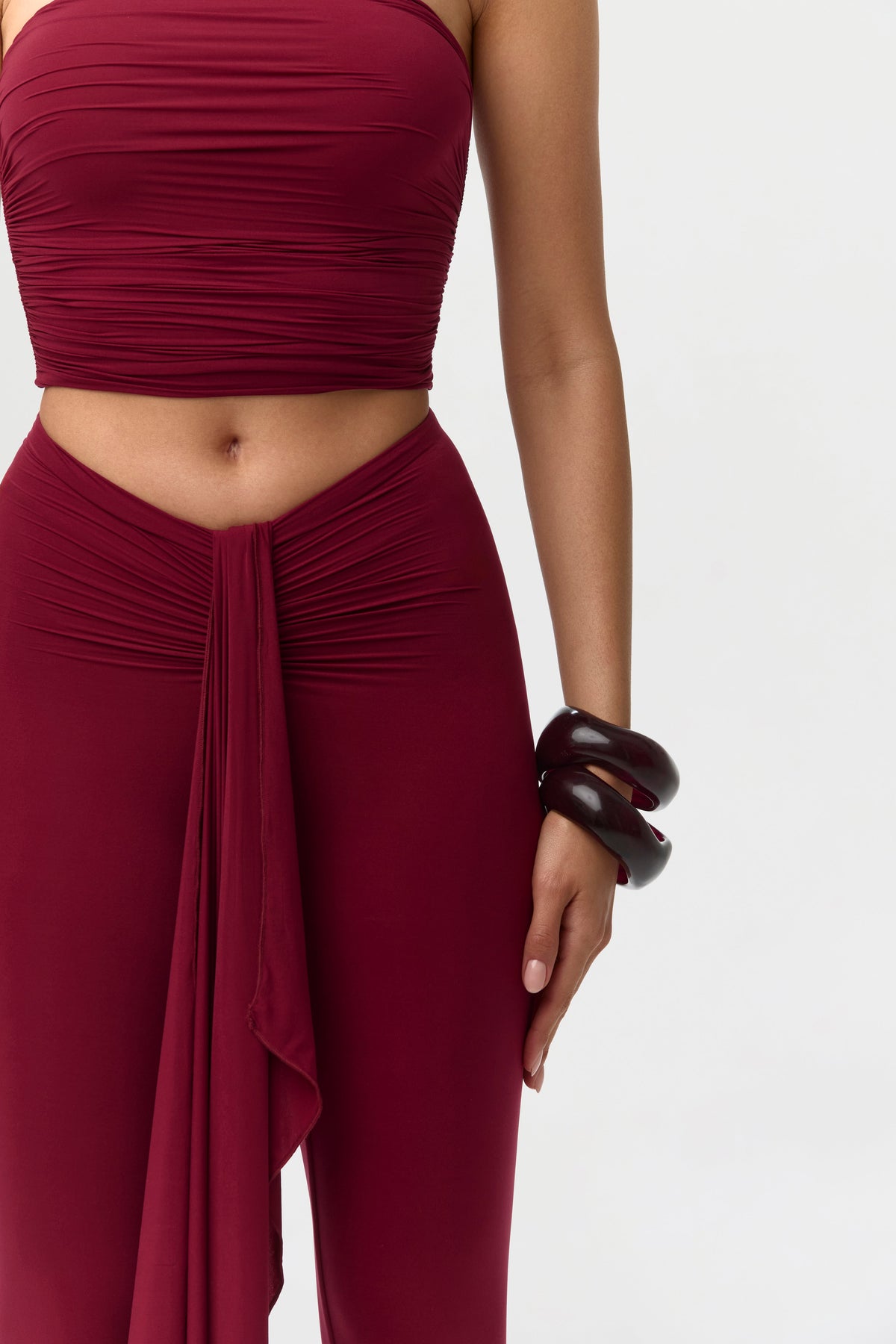 Naked V-Waist Drape Leggings