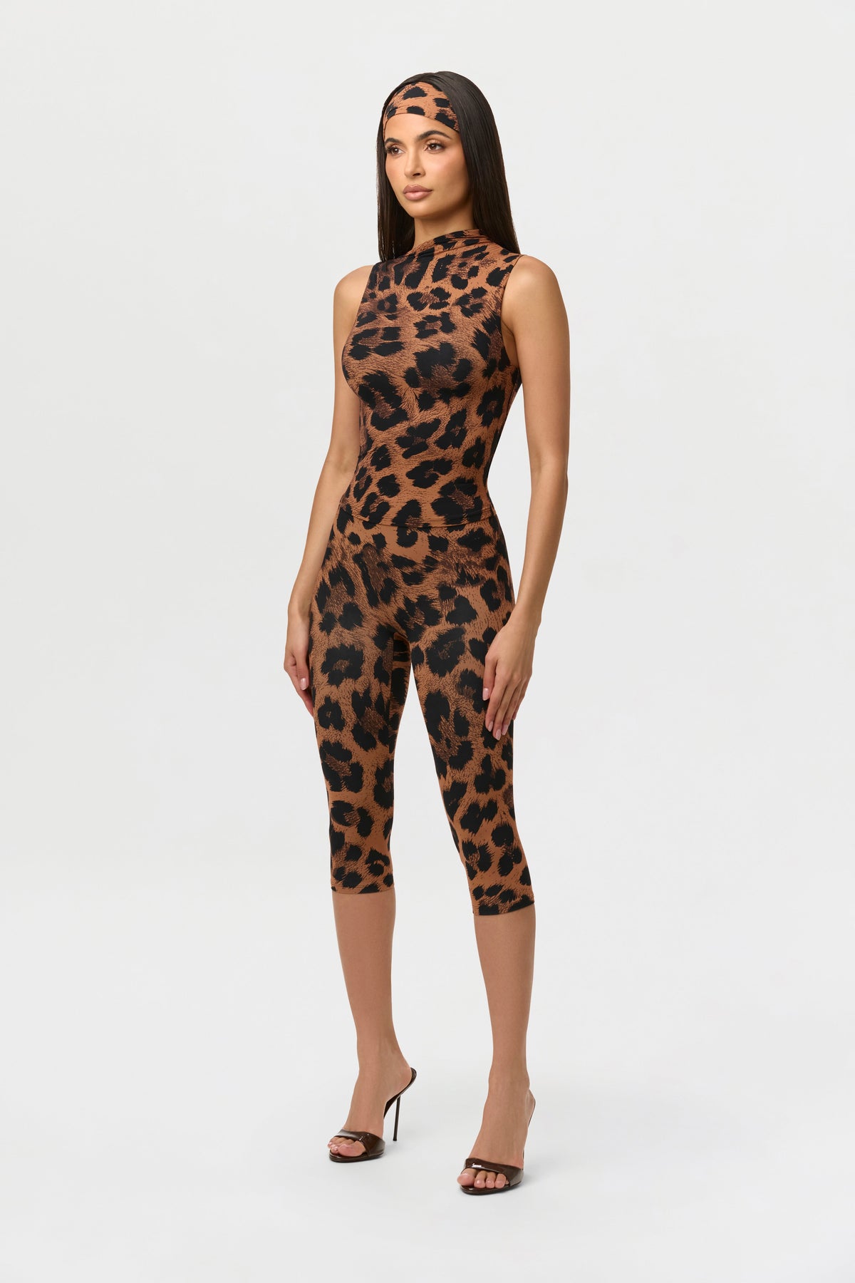 Naked Print Capri Leggings