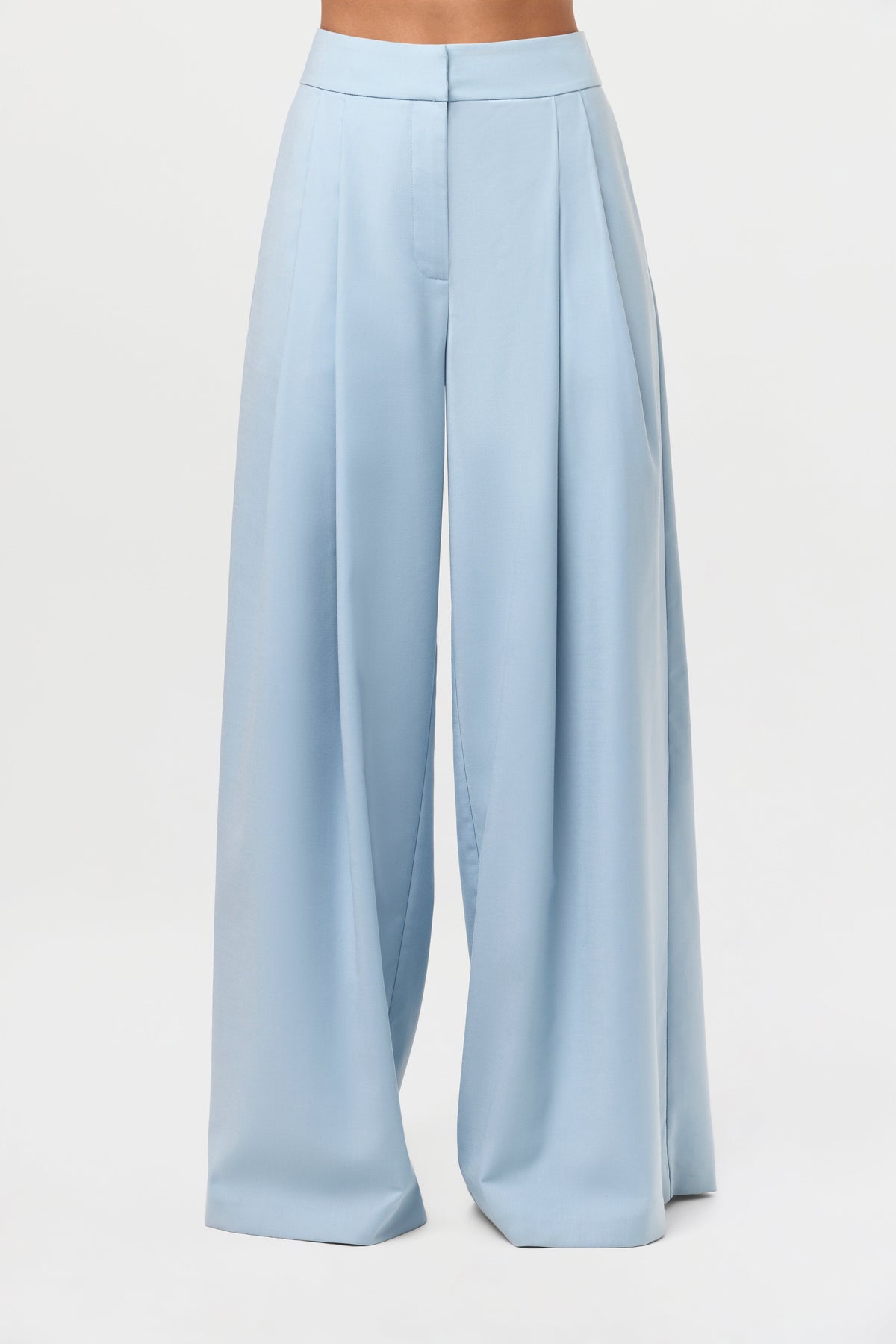Suiting Pleated Wide-Leg Pant
