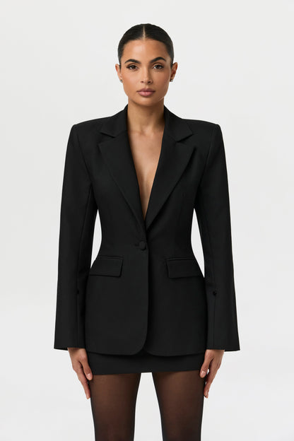 Faux Fur Suited Blazer