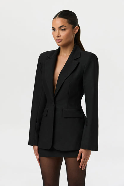Faux Fur Suited Blazer
