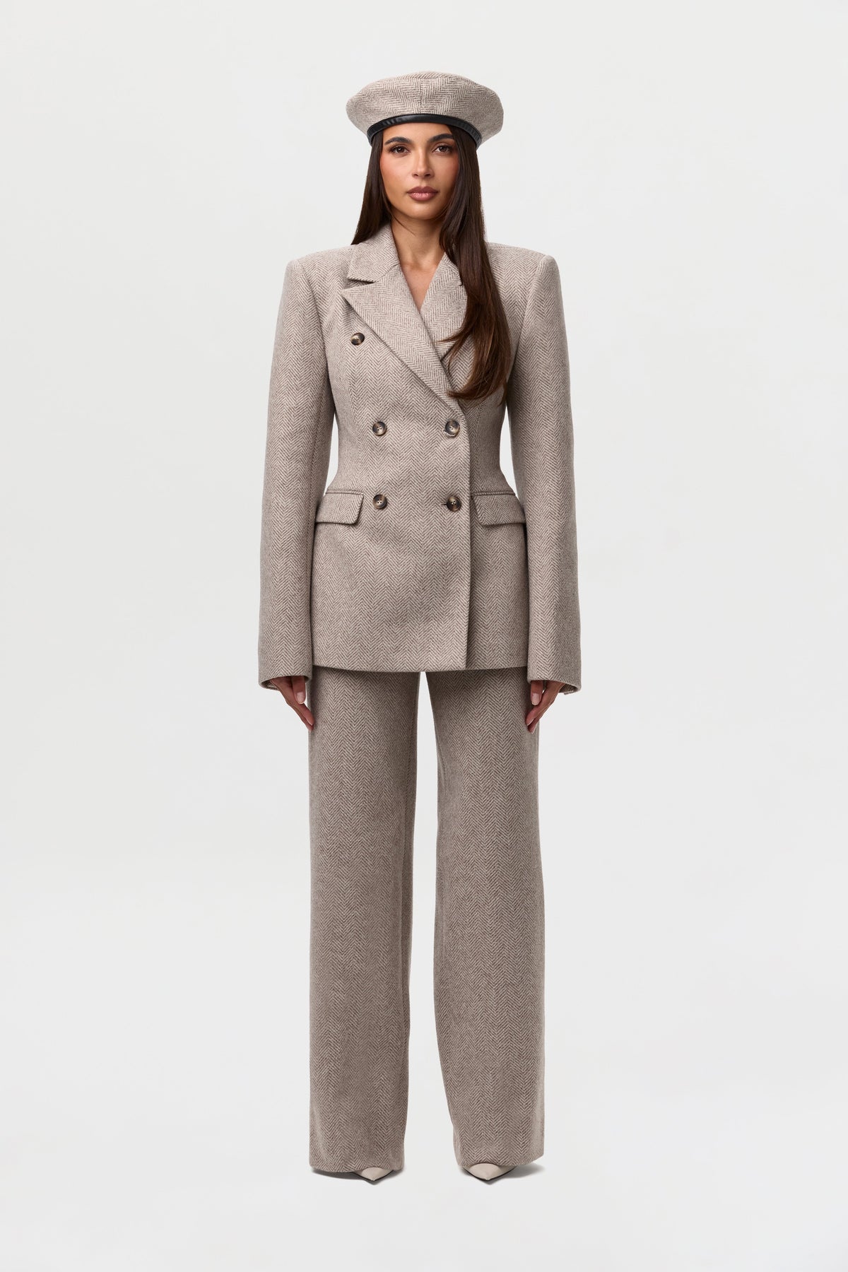 Chevron Suited Blazer
