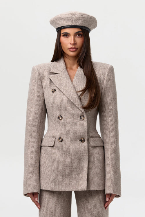 Chevron Suited Blazer