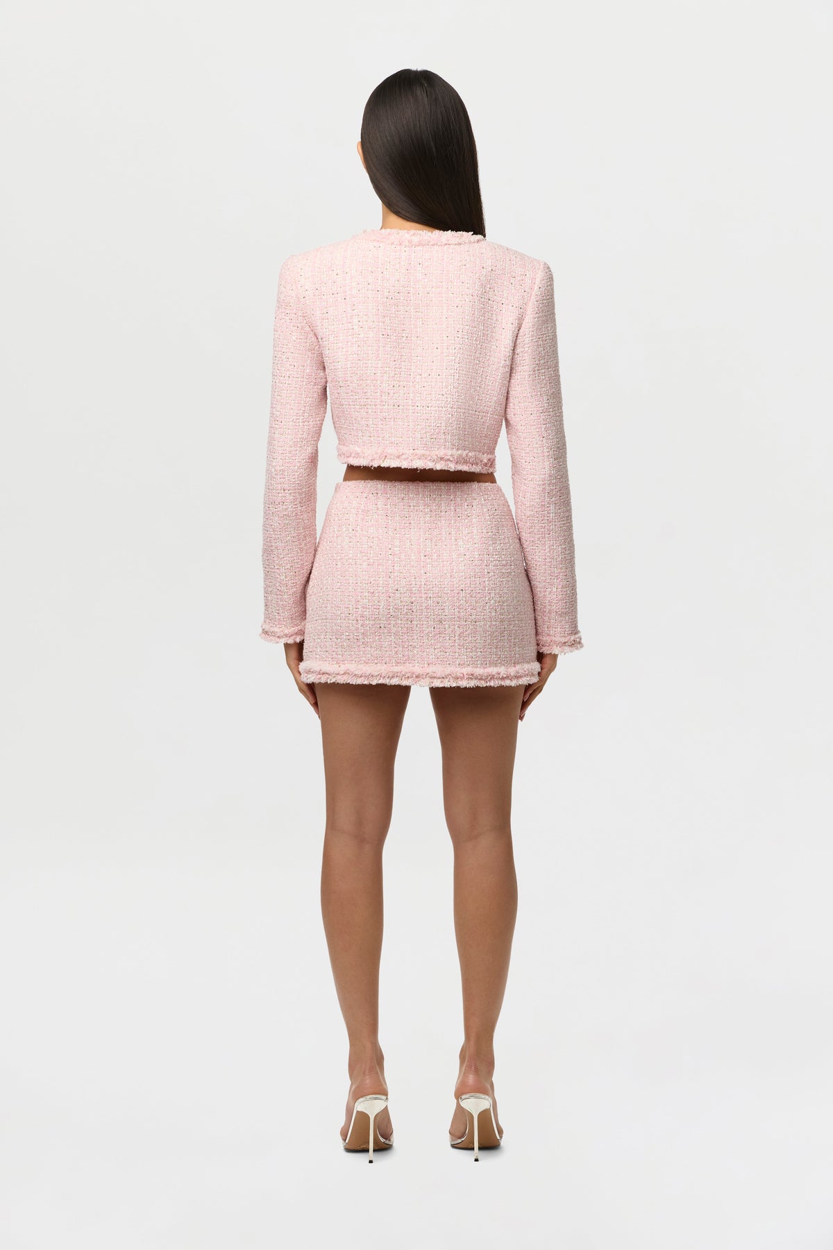 Tweed Sequin Mini Skirt