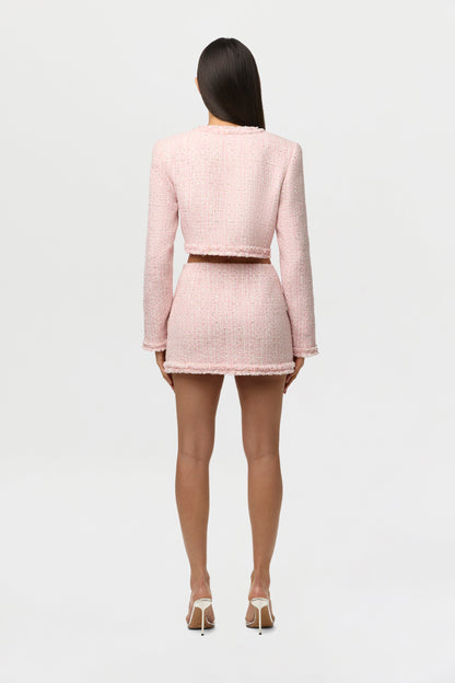 Tweed Sequin Mini Skirt