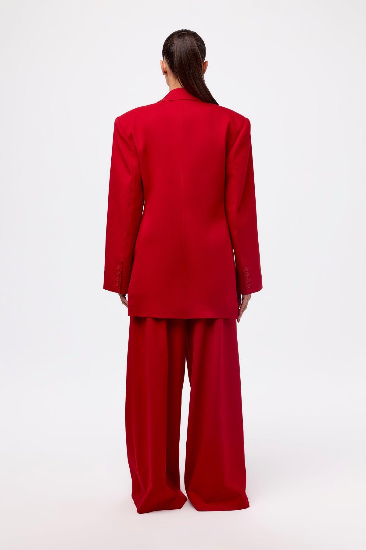Suiting Pleated Wide-Leg Pant