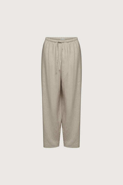 LINEN BLEND WIDE LEG PANT