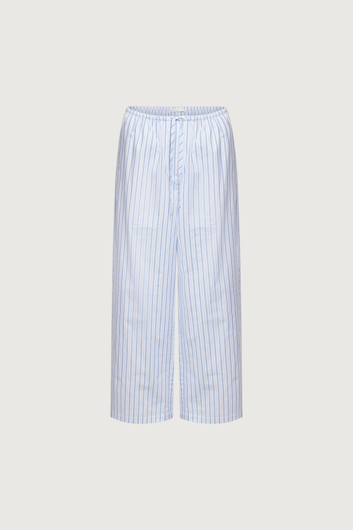 STRIPED COTTON POPLIN PAJAMA STYLE PANT
