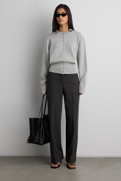TAILORED HIGH-RISE STRAIGHT LEG PANT