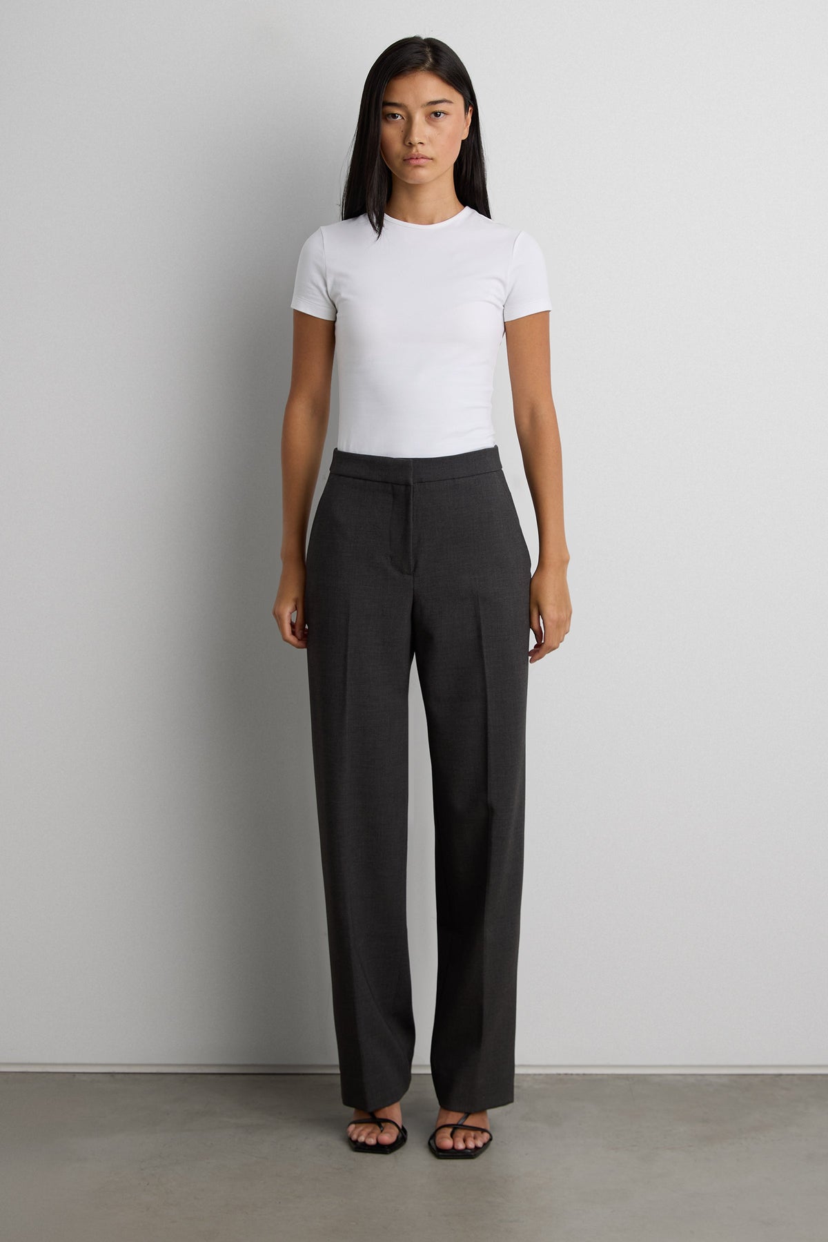 TAILORED HIGH-RISE STRAIGHT LEG PANT