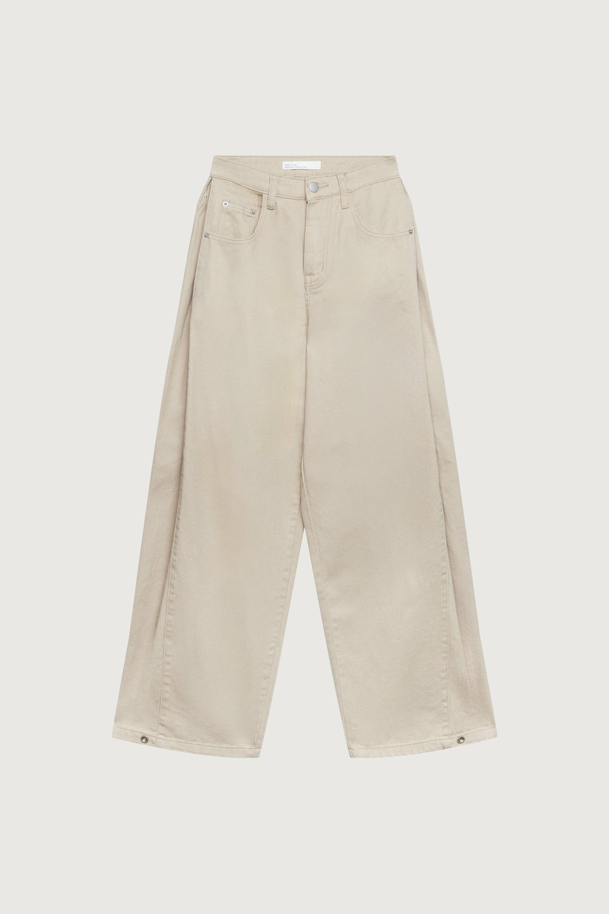 BOTTOM SNAP COTTON TWILL PANTS