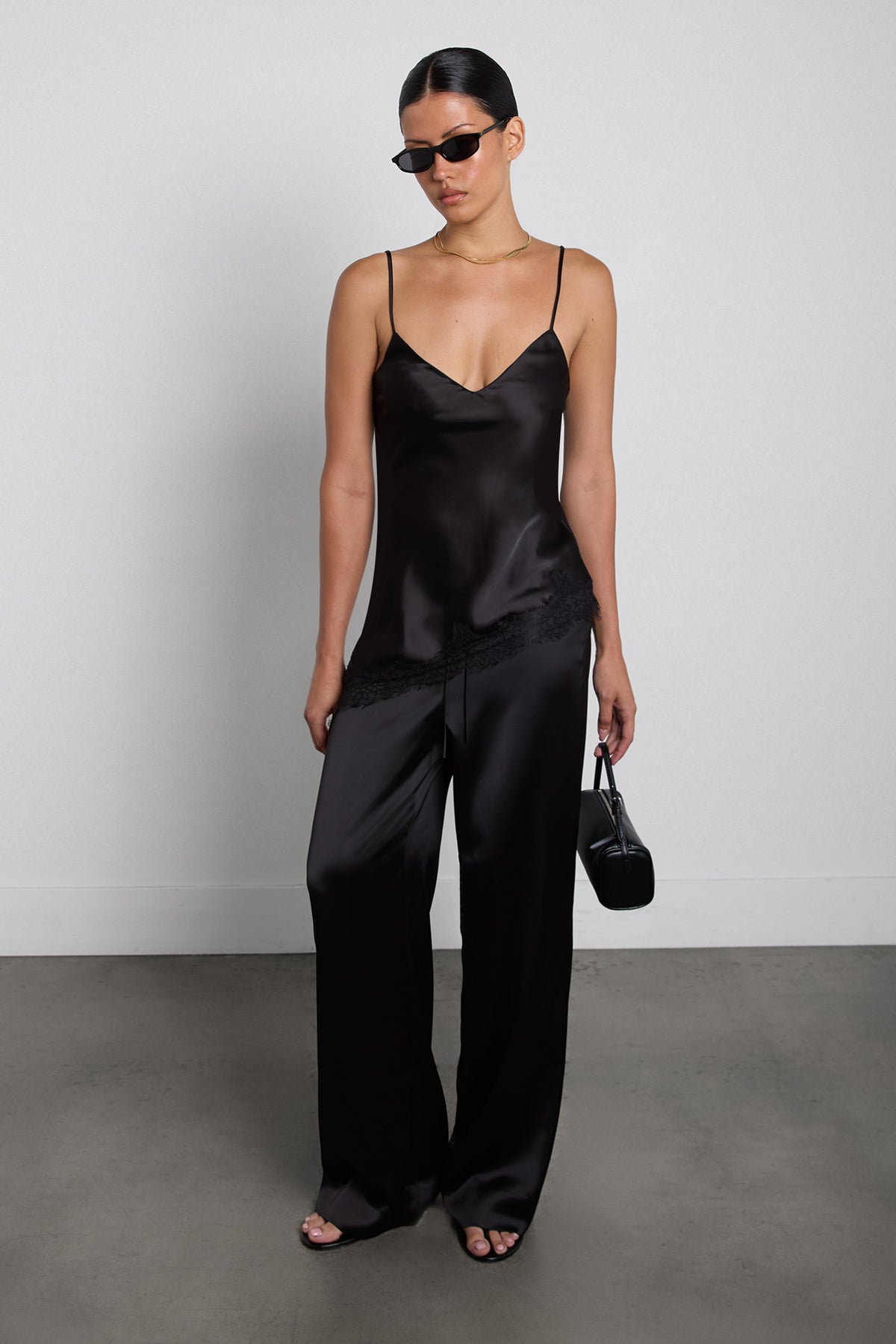 SATIN DRAWSTRING PANT
