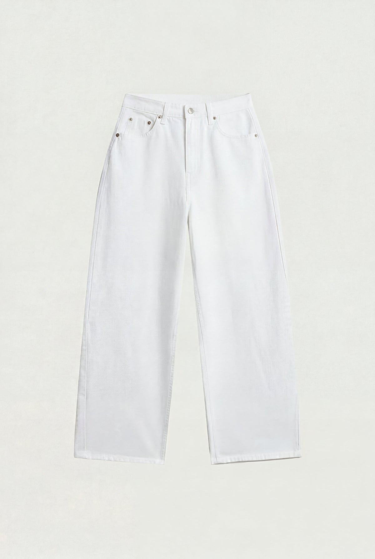 WHITE STRAIGHT LEG JEAN WITH BACK DETAIL
