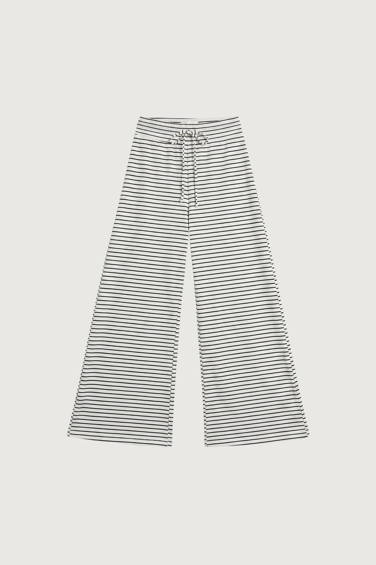 RIBBED KNIT STRIPED FLARE PANT
