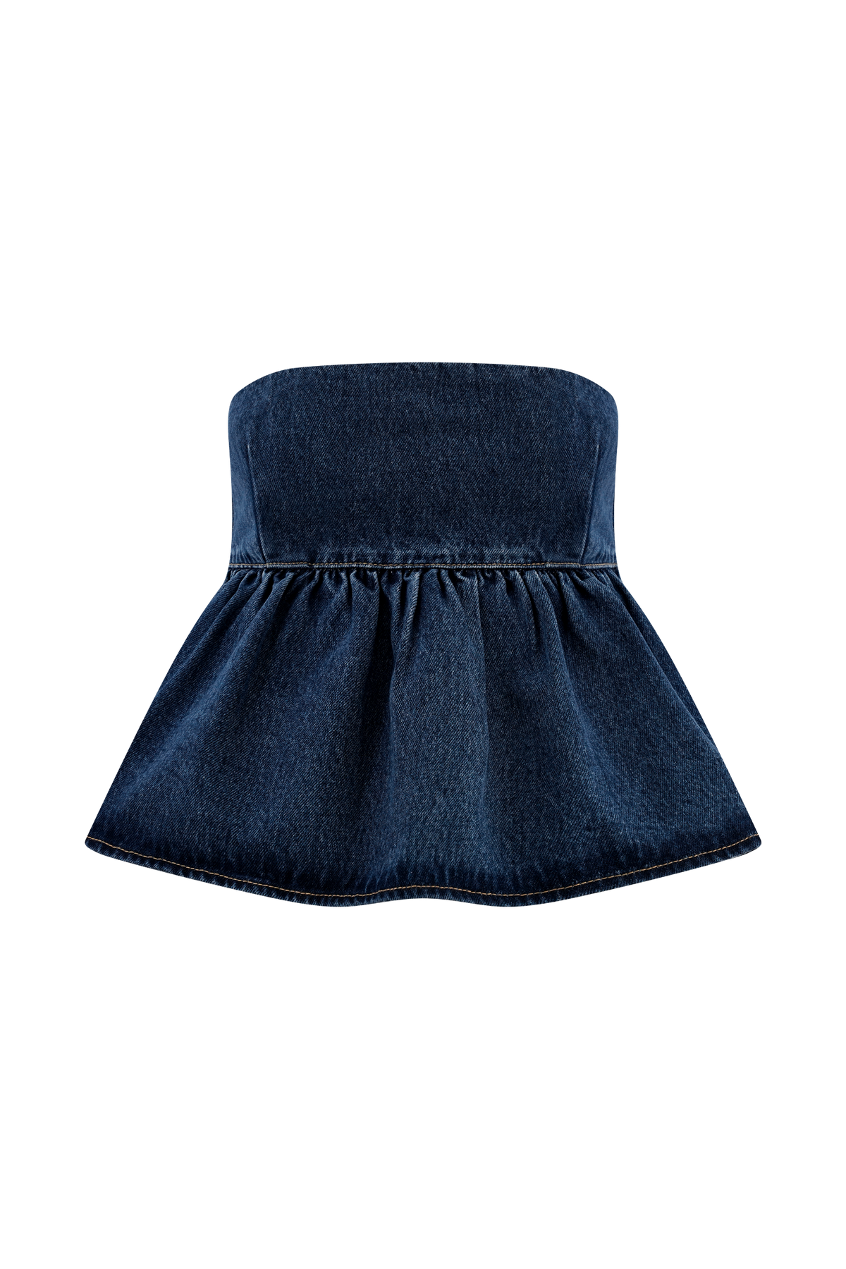 Pauline Strapless Denim Top - 90'S Blue