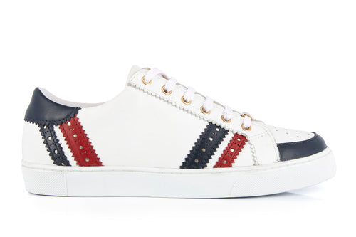 Suzie Lace-Up Sneakers - White Multi