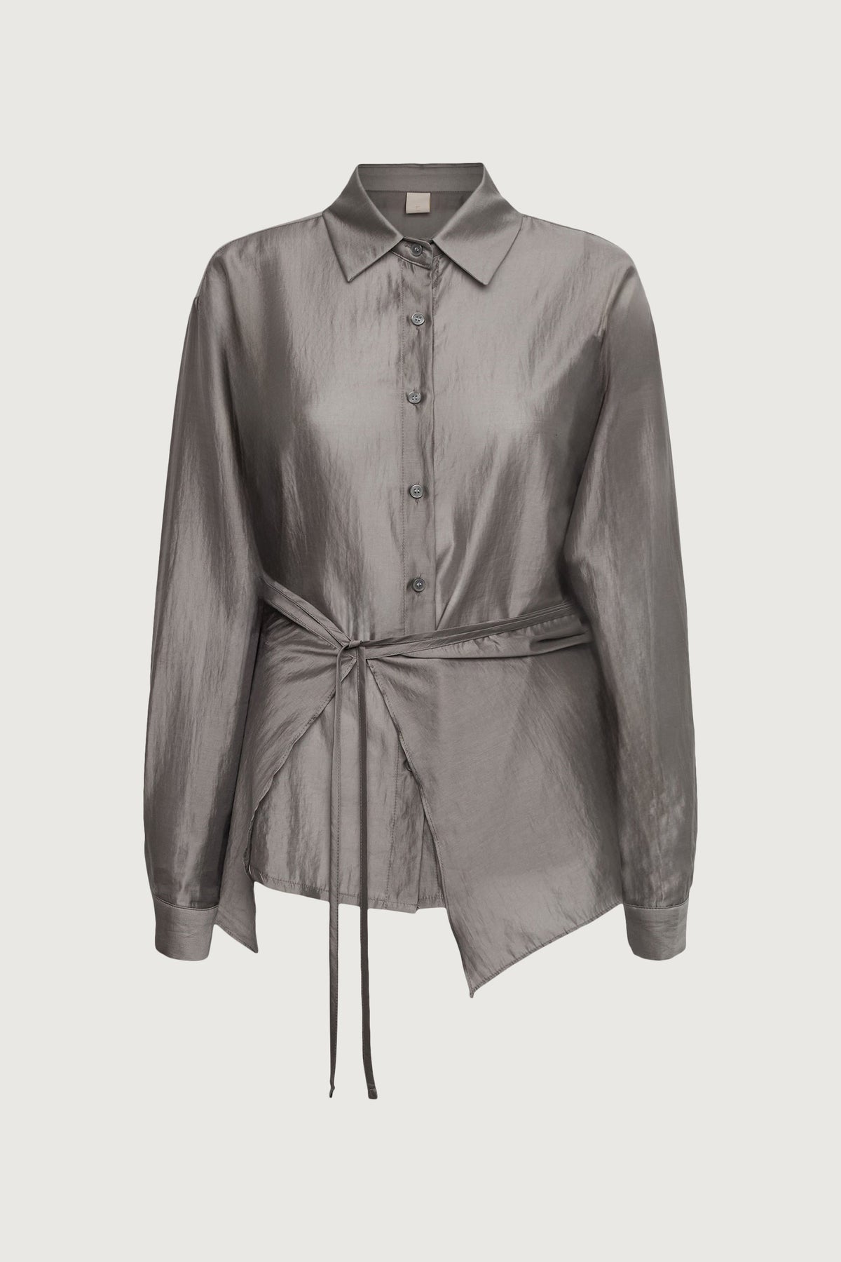 LAYERED TENCEL SHIRT AND SKIRT SET