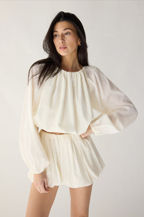 OFF THE SHOULDER TOP AND BALLOON SHORT SET