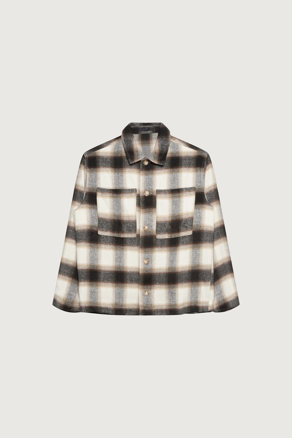 RELAXED FLANNEL BUTTON UP SHIRT