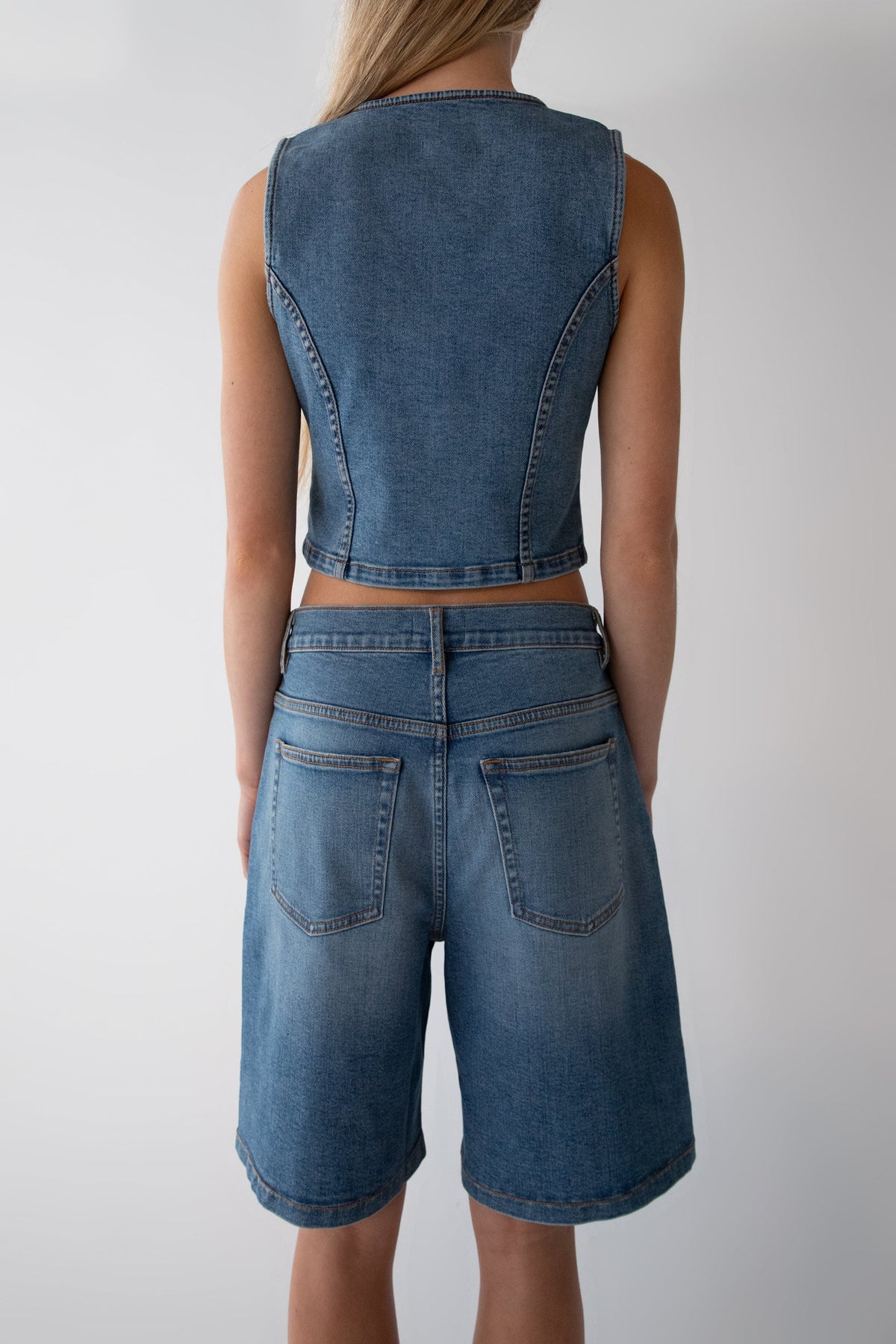 STRETCH DENIM JORT