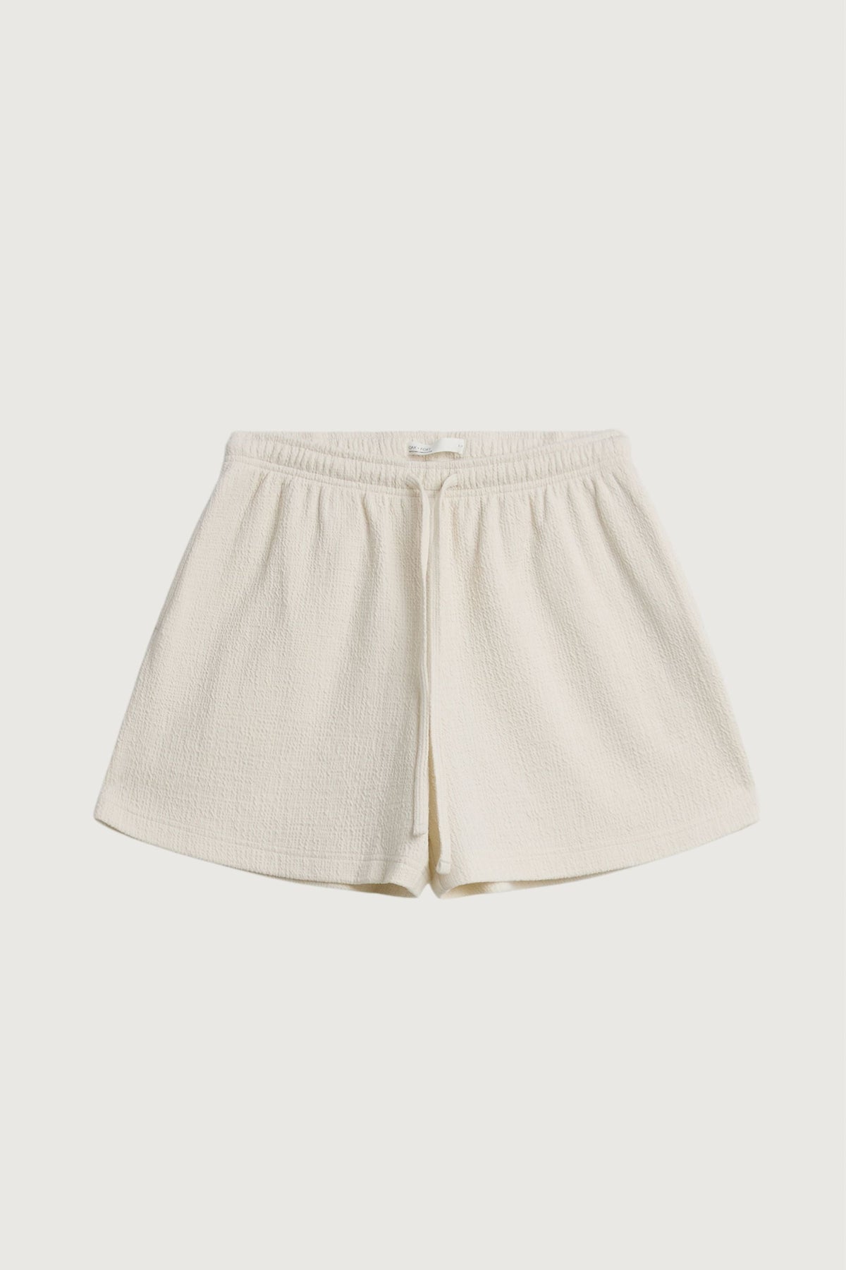 KNIT DRAWSTRING ELASTIC WAIST SHORT