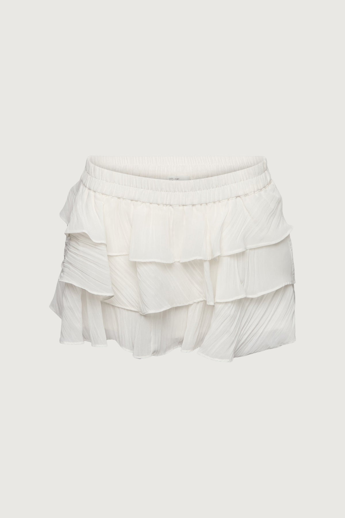 RUFFLED TIERED CHIFFON MINI SKORT