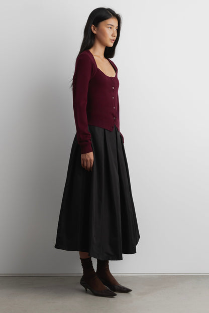 MIDI PLEATED SKIRT