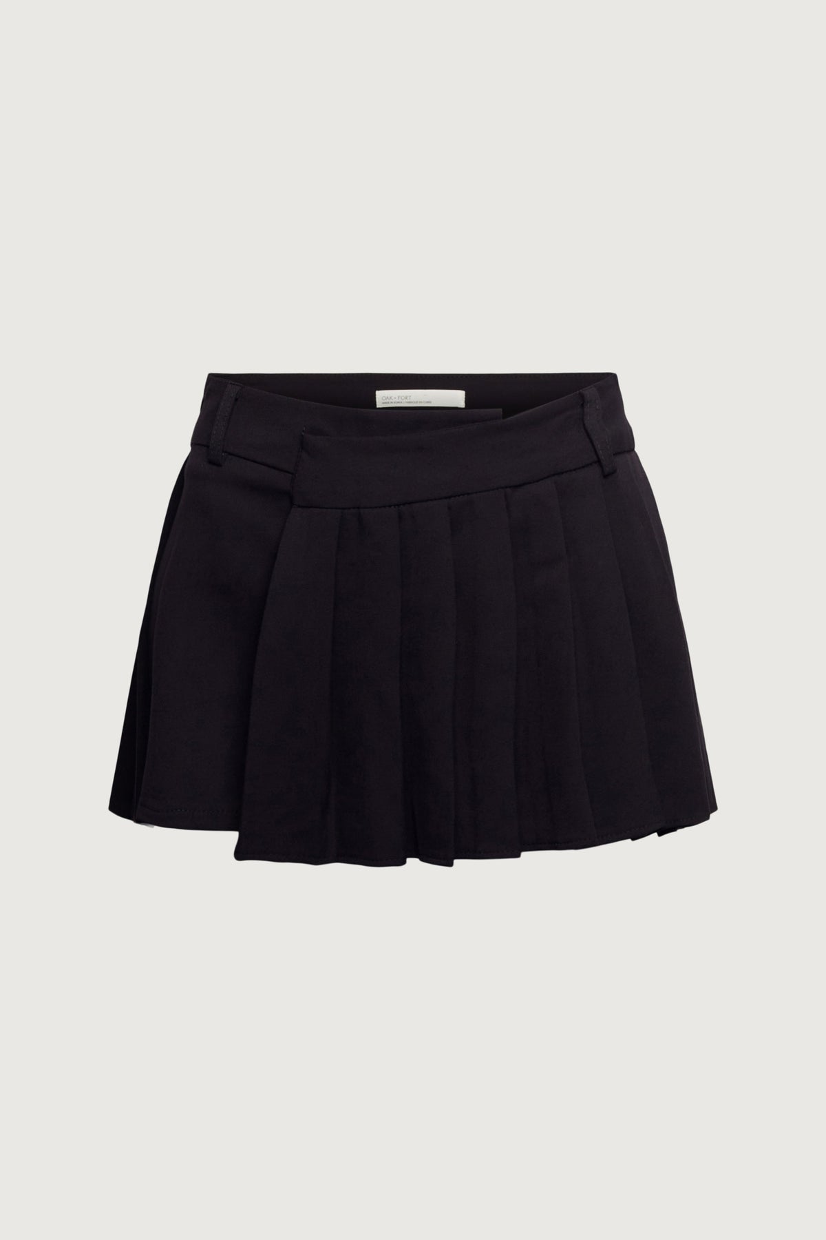 PLEATED WRAP MINI SKORT