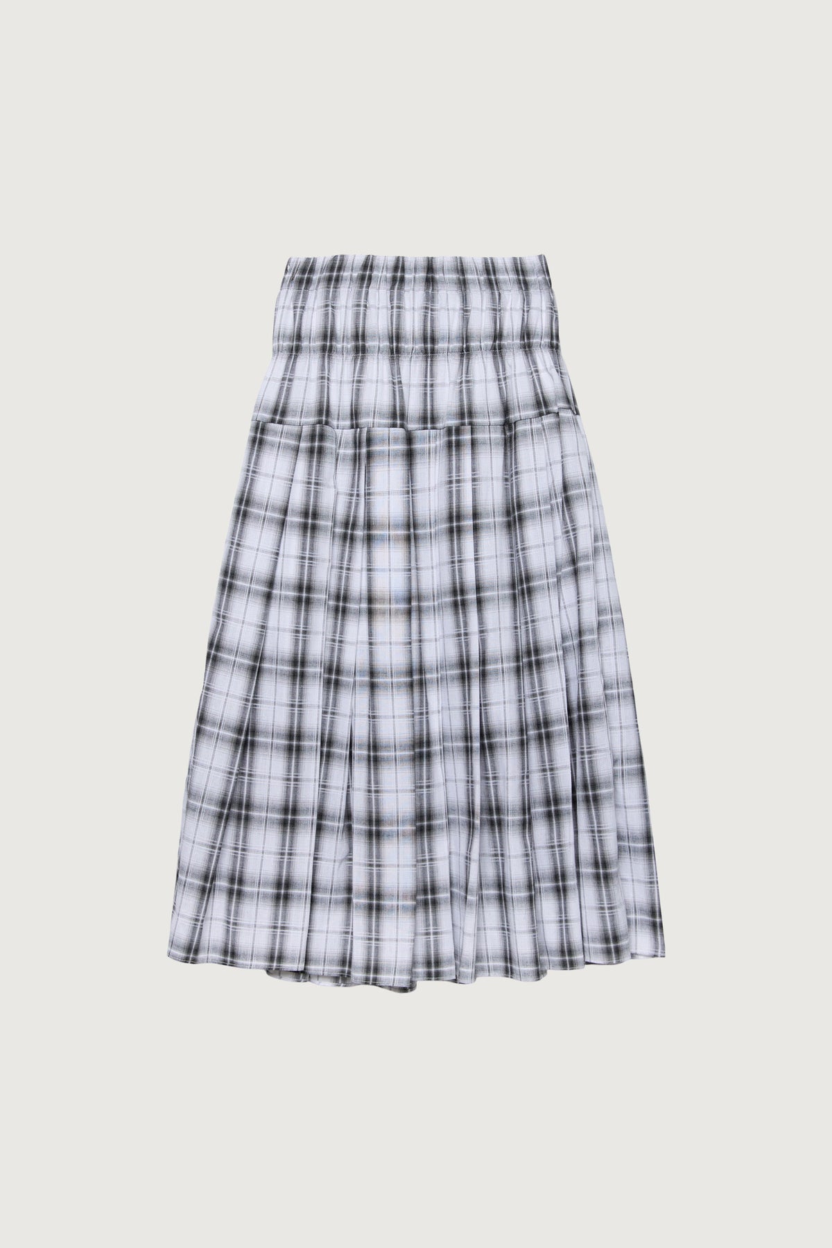 PLAID MIDI SKIRT