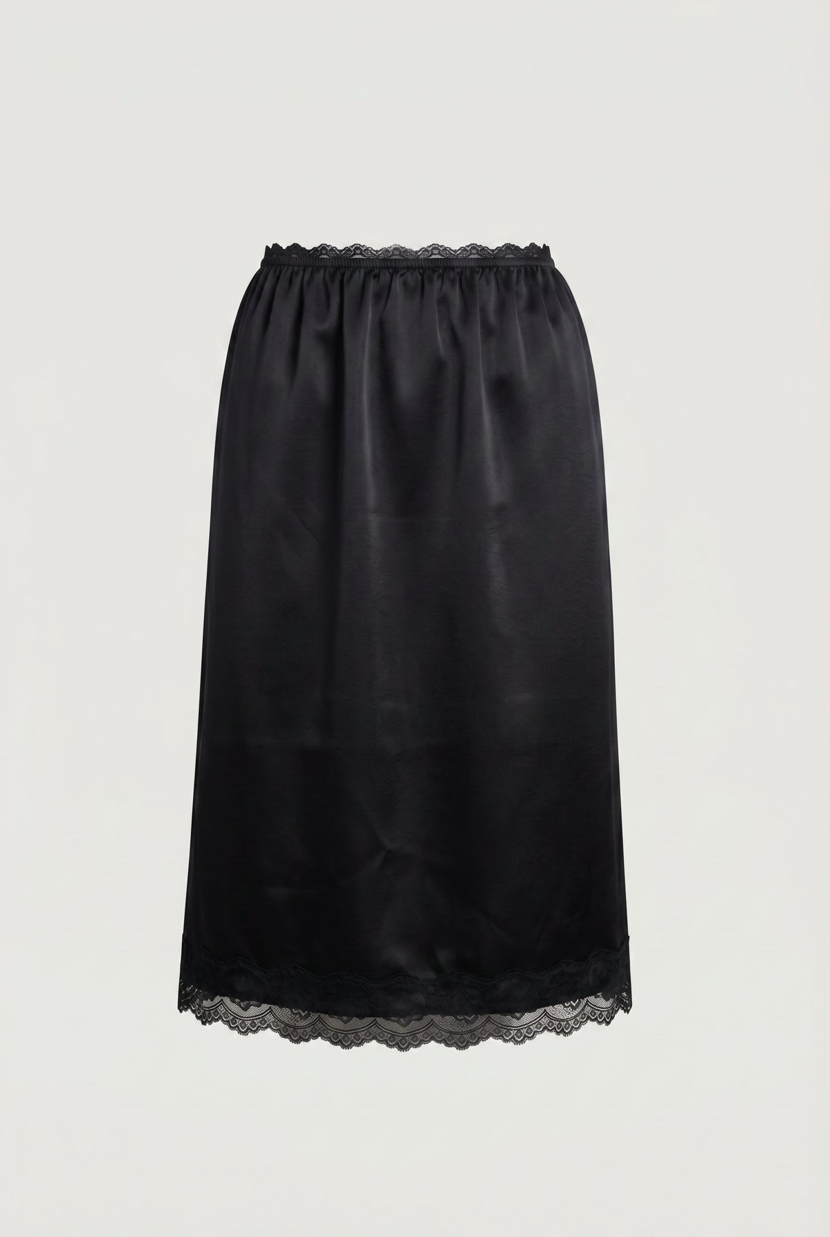LACE TRIM MIDI SKIRT