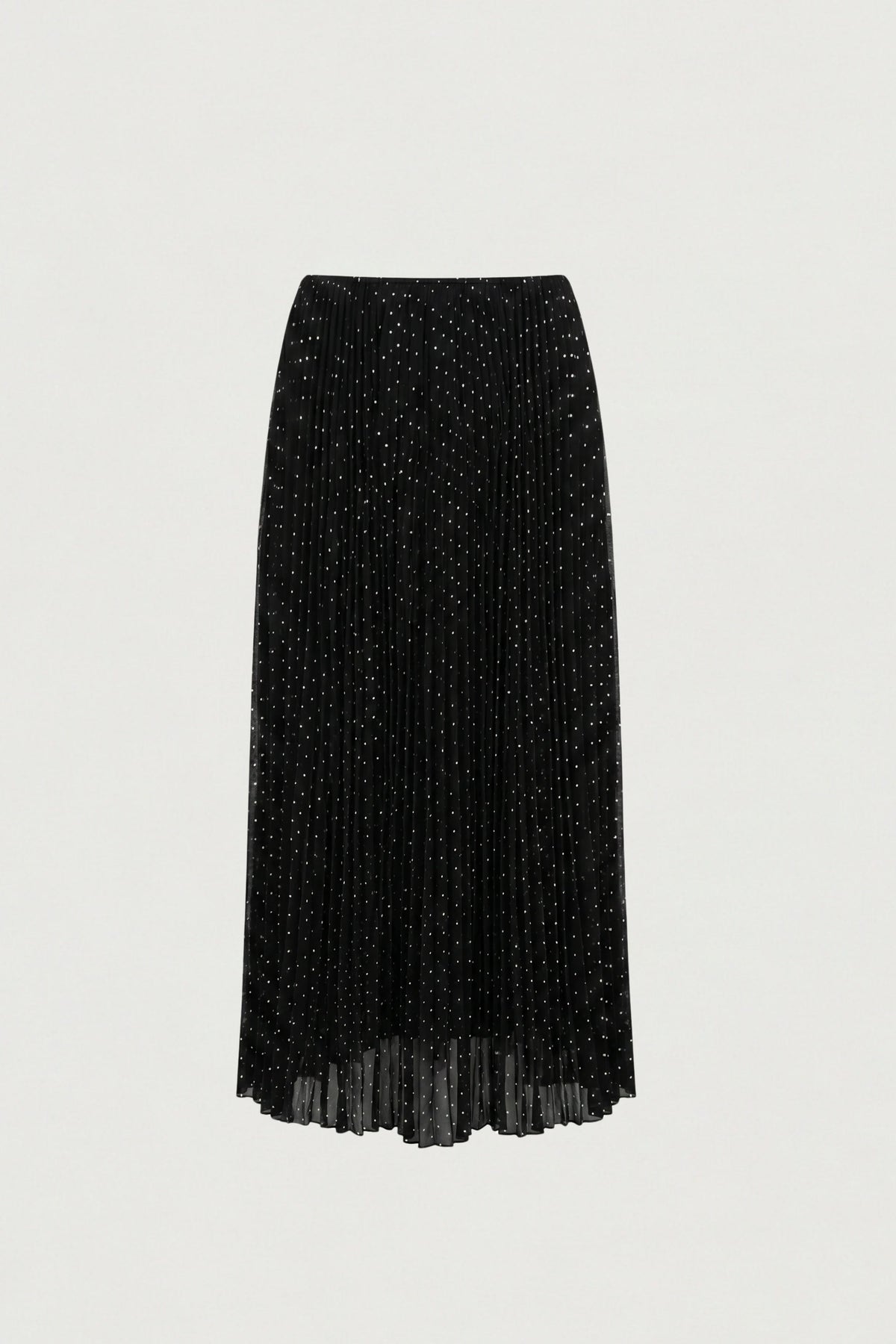POLKA DOT ACCORDIAN MAXI SKIRT
