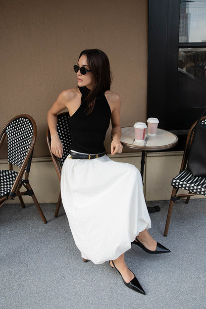 SLEEVELESS HALTER NECK TANK TOP