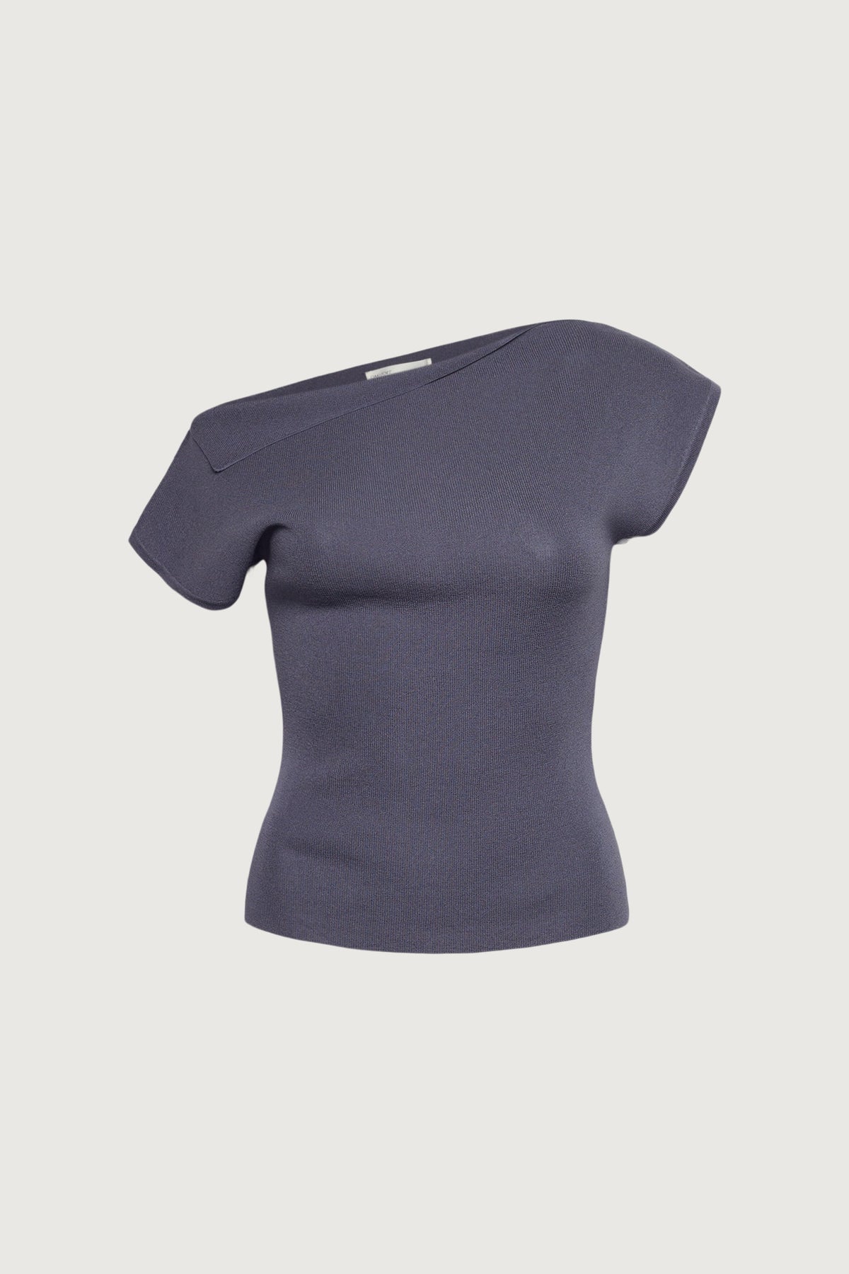 ASYMMETRICAL OFF THE SHOULDER CAP SLEEVE SWEATER