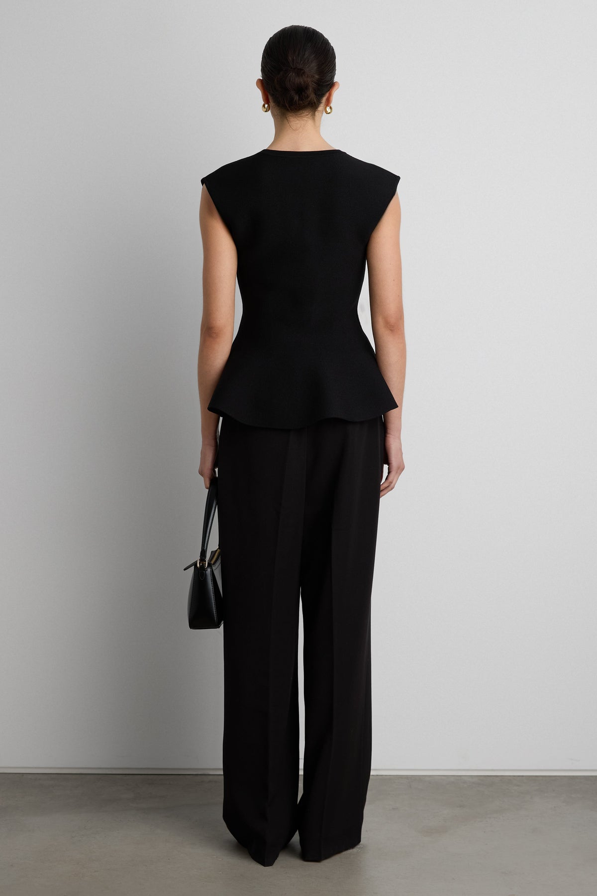 THICK RIBBED PEPLUM TOP