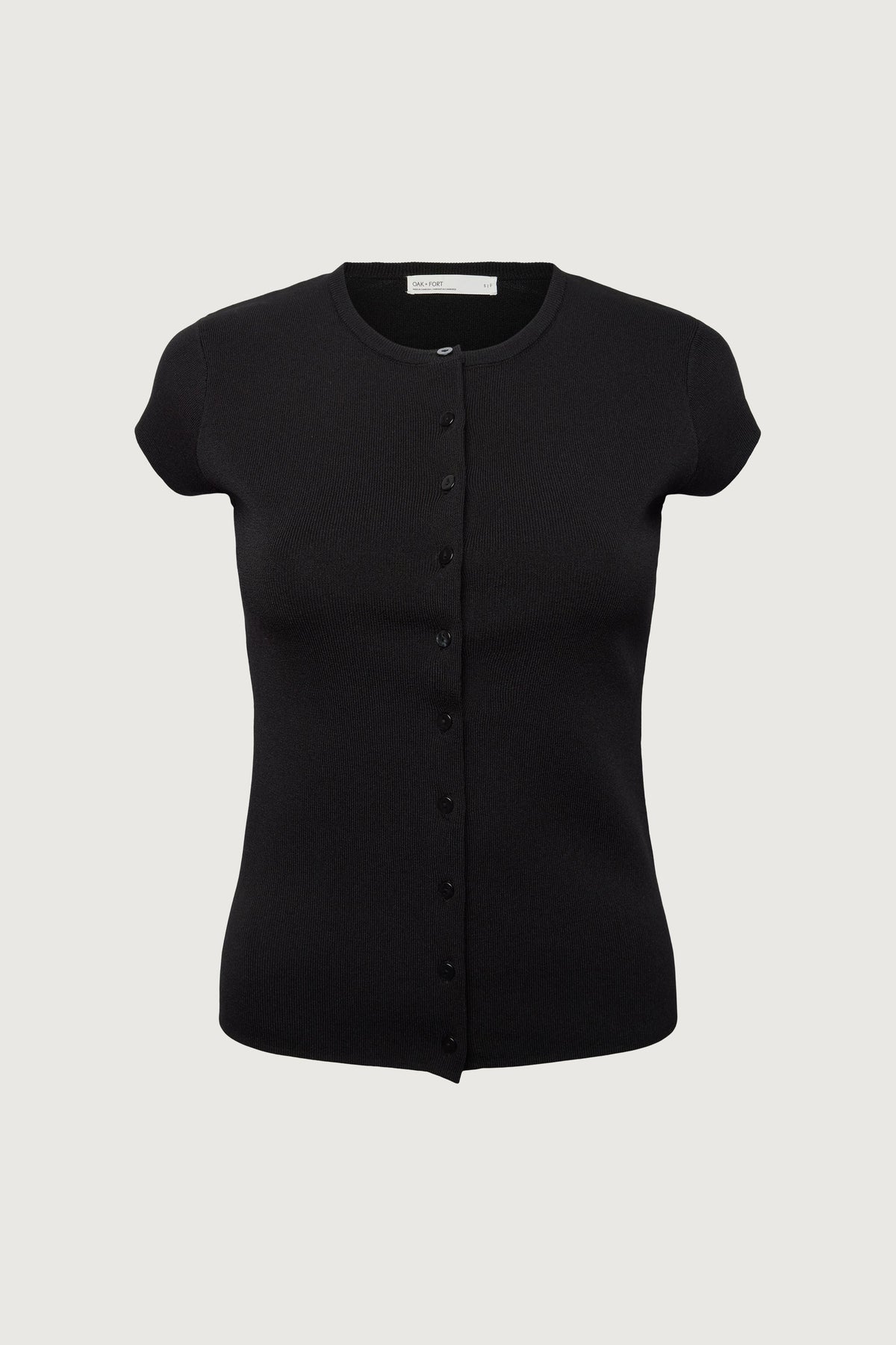 CAP SLEEVE BUTTON FRONT SWEATER