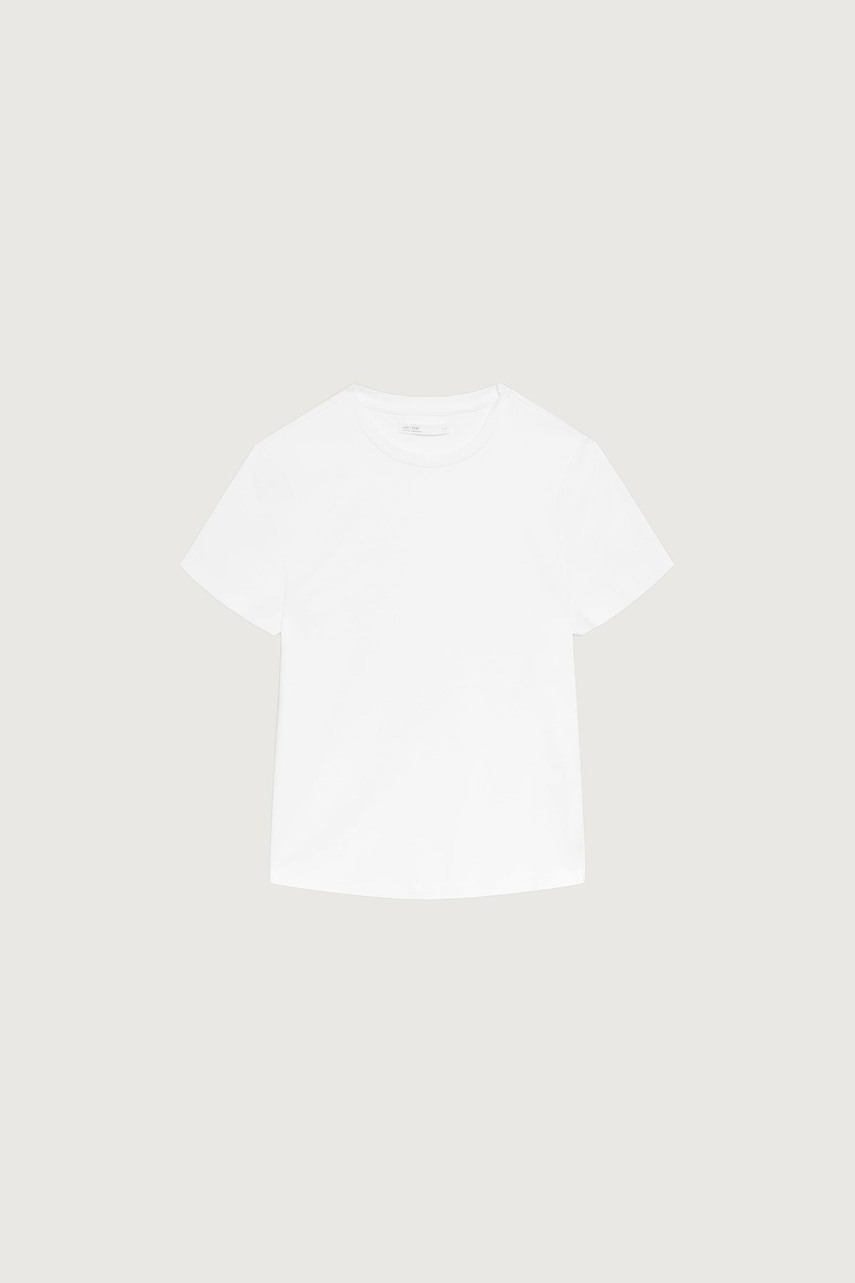 COTTON DOUBLE-KNIT CREWNECK T-SHIRT