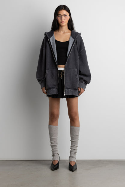FLEECE STUDIO ZIP-UP HOODIE