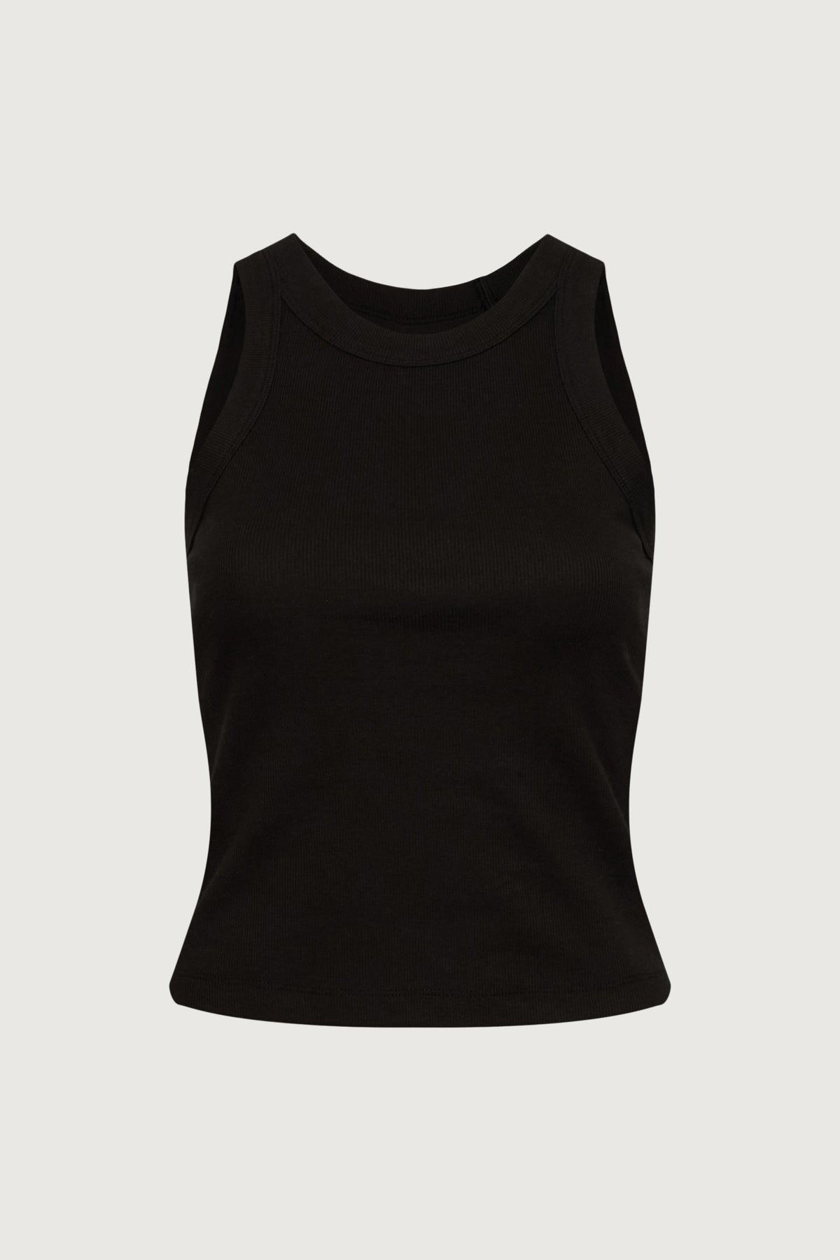 RIBBED HIGH NECK TANK TOP