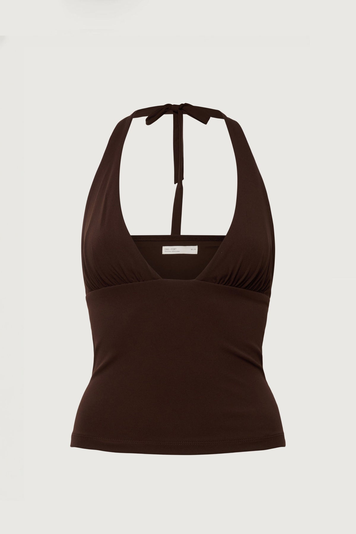 DEEP NECKLINE HALTER NECK TOP
