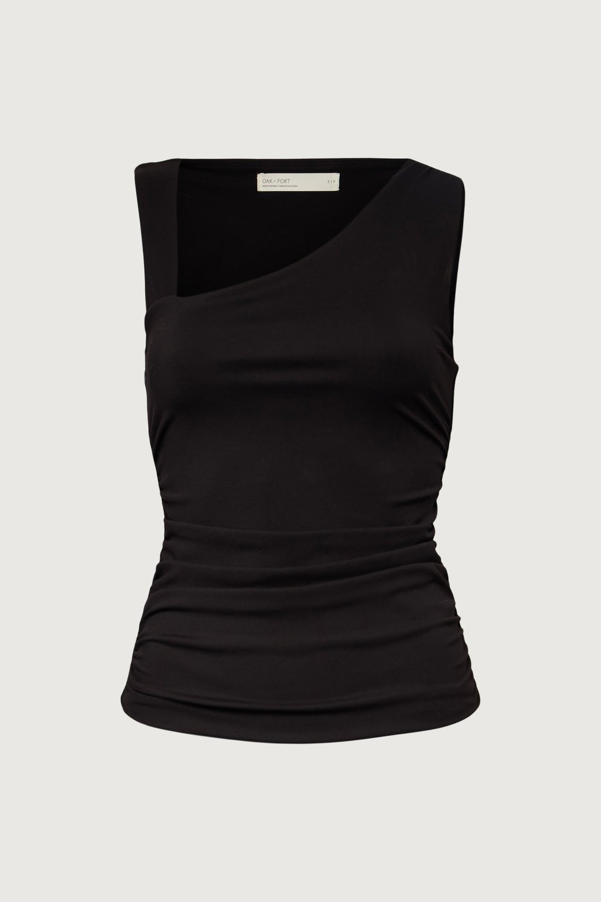 ASYMMETRICAL NECKLINE CROPPED TOP