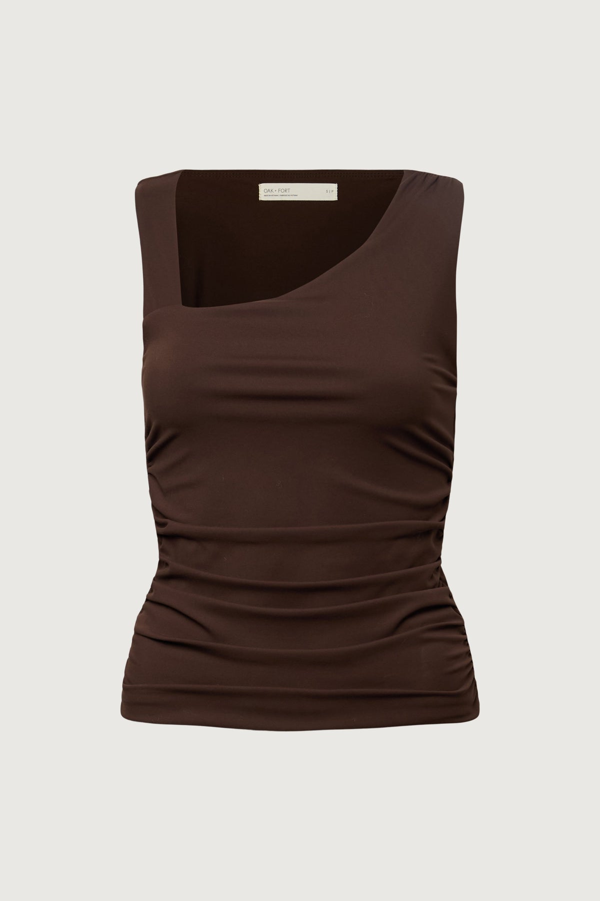 ASYMMETRICAL NECKLINE CROPPED TOP