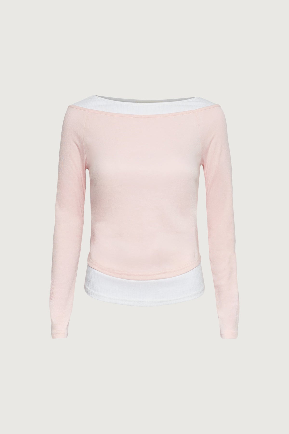 LAYERED BOAT NECK TOP