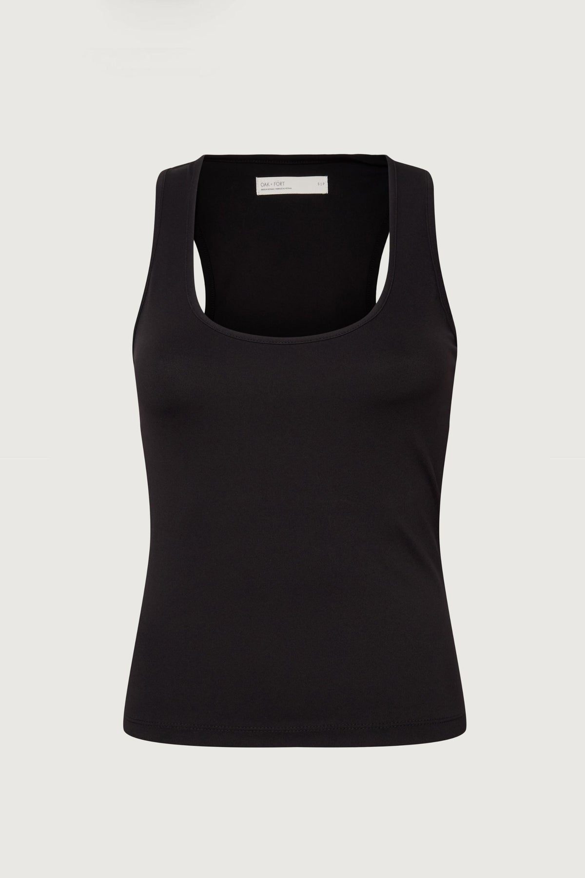 SCOOP NECK CROPPED TANK TOP