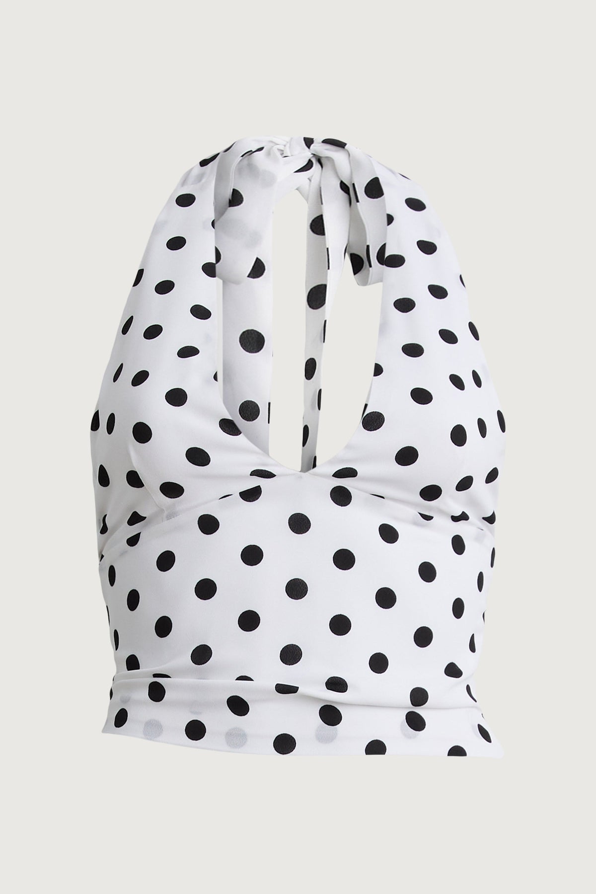 POLKA DOT HALTER NECK TOP